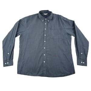 Clothing Arts Shirt Mens XL Blue Plaid Pick Pocket Proof P Cubed Travel Commute